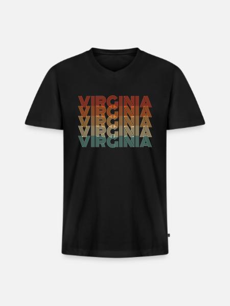 Virginia resident gift - Men's Premium Organic T-shirt with V-neck - black