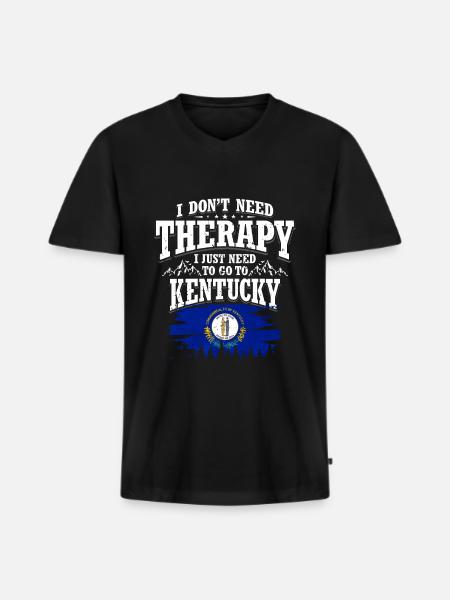 Kentucky - Men's Premium Organic T-shirt with V-neck - black