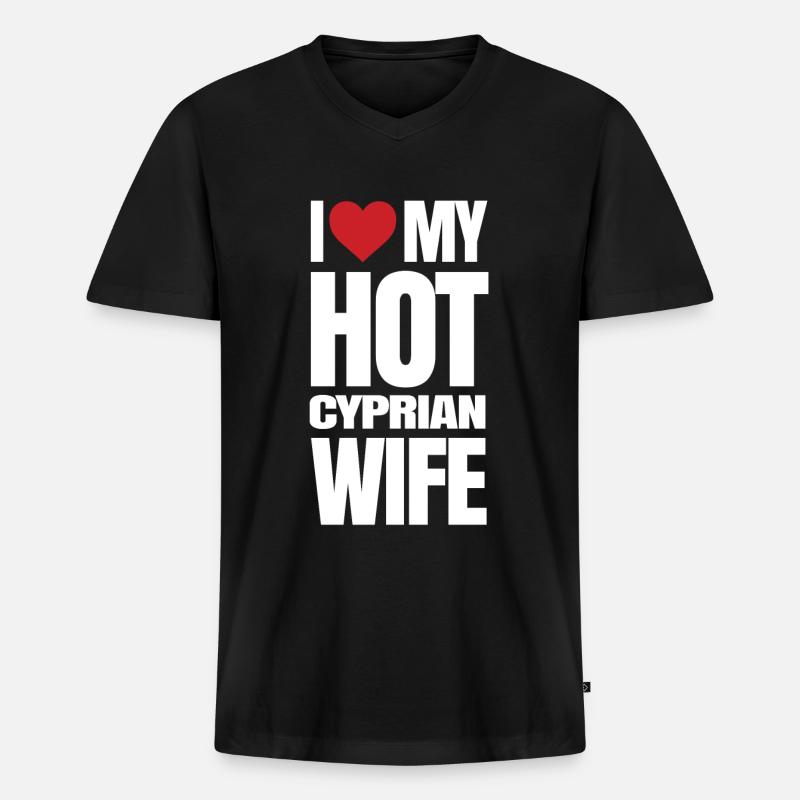 Zypern - Männer Premium Bio T-Shirt mit V-Ausschnitt - Schwarz