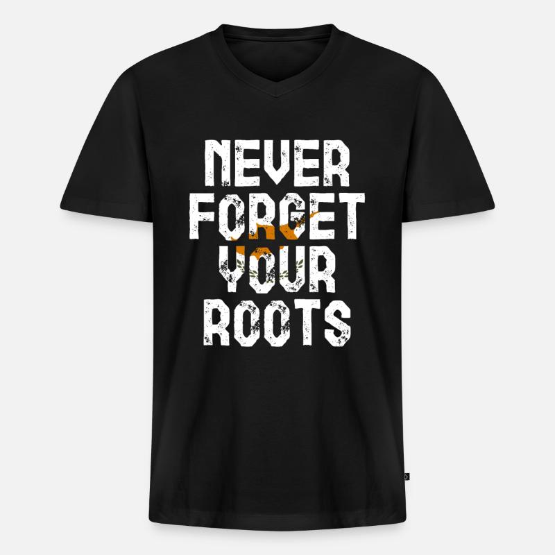 Zypern - Männer Premium Bio T-Shirt mit V-Ausschnitt - Schwarz