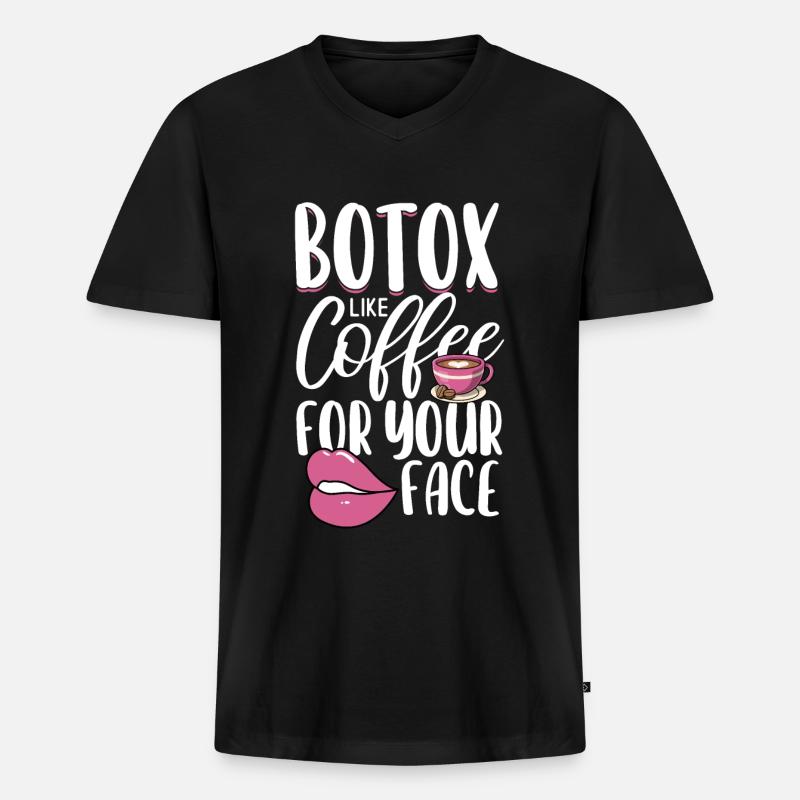 Botox - Männer Premium Bio T-Shirt mit V-Ausschnitt - Schwarz