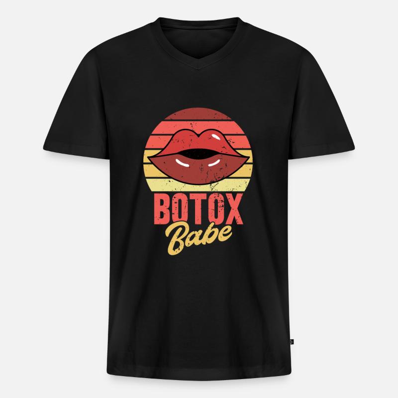 Botox - Männer Premium Bio T-Shirt mit V-Ausschnitt - Schwarz