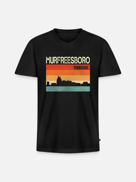 Murfreesboro - Men's Premium Organic T-shirt with V-neck - black