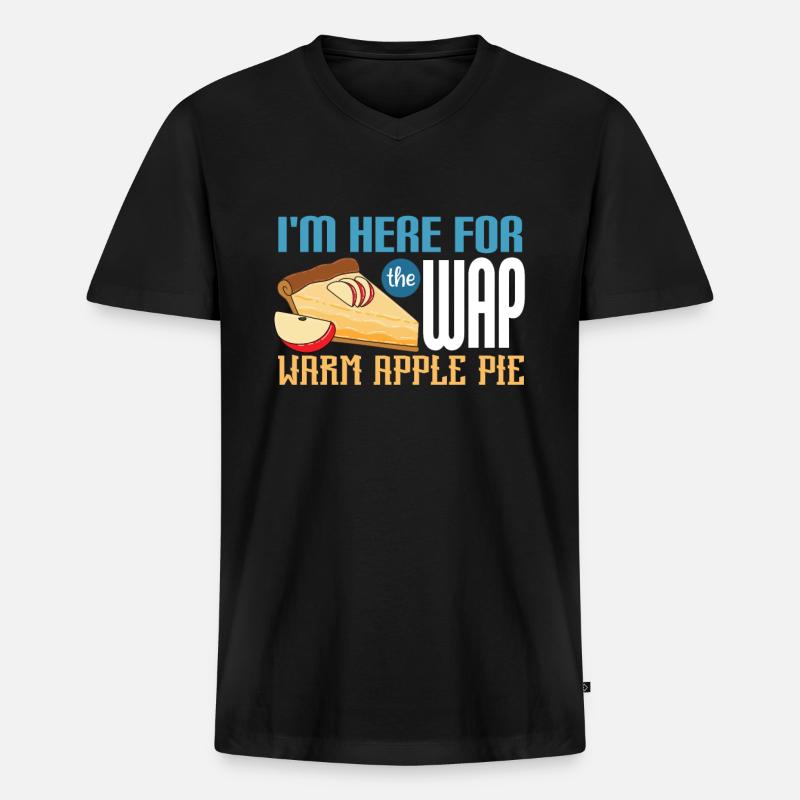 Apfelkuchen - Männer Premium Bio T-Shirt mit V-Ausschnitt - Schwarz