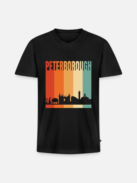 Peterborough - Men's Premium Organic T-shirt with V-neck - black