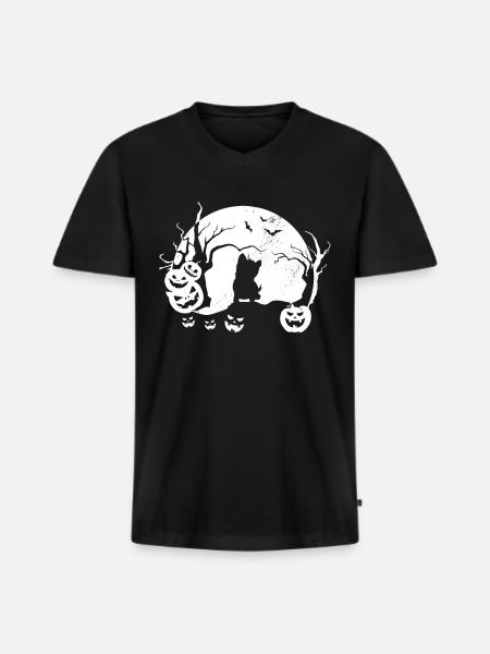 West highland terrier - Men's Premium Organic T-shirt with V-neck - black