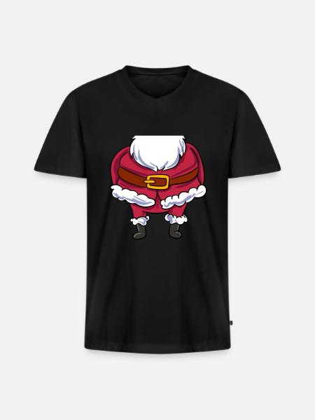 Santa Claus Costume - Men's Premium Organic T-shirt with V-neck - black