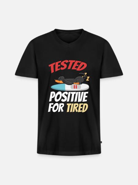 Sleeping Sweet Gift - Men's Premium Organic T-shirt with V-neck - black