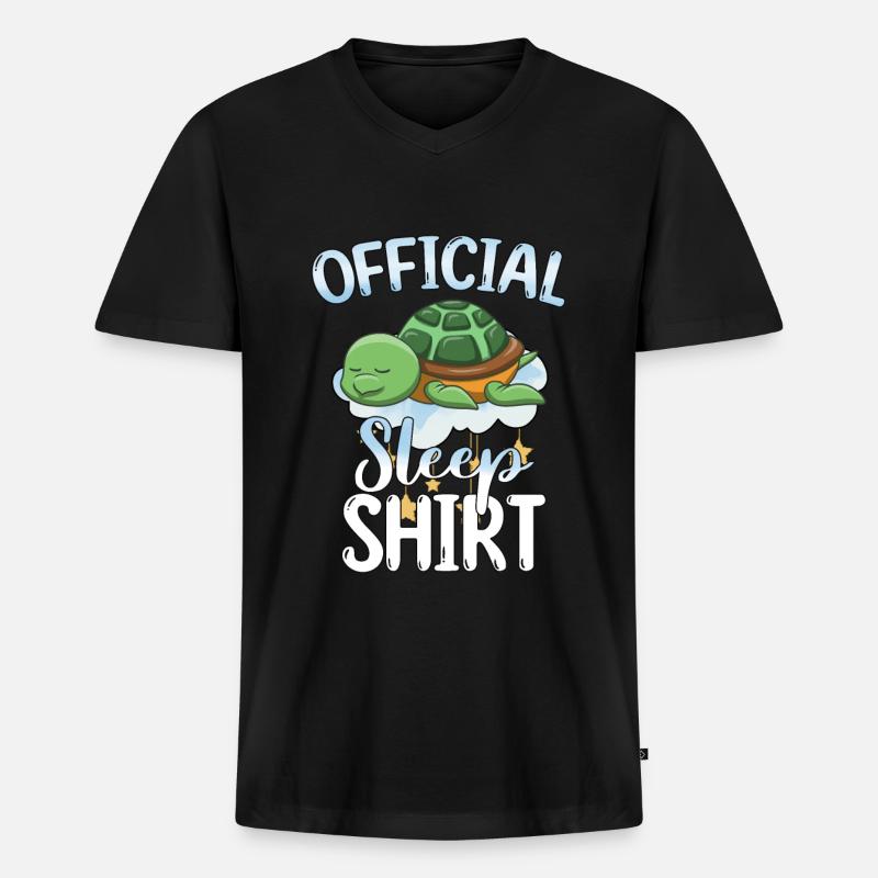 Schlafen Süß Geschenk - Männer Premium Bio T-Shirt mit V-Ausschnitt - Schwarz