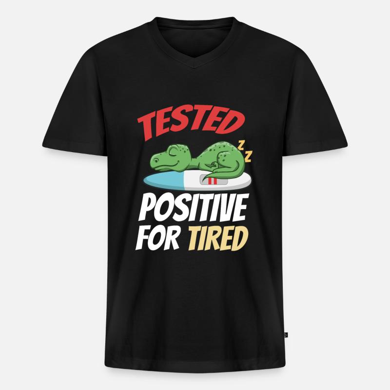 Schlafen Süß Geschenk - Männer Premium Bio T-Shirt mit V-Ausschnitt - Schwarz