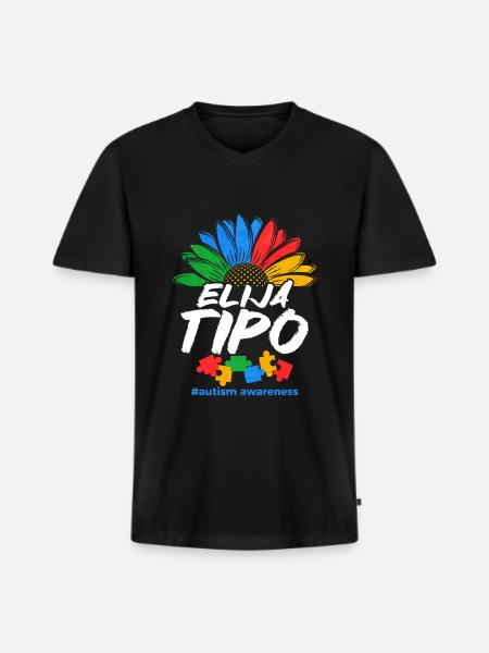 Autism Autism Gift - Men's Premium Organic T-shirt with V-neck - black