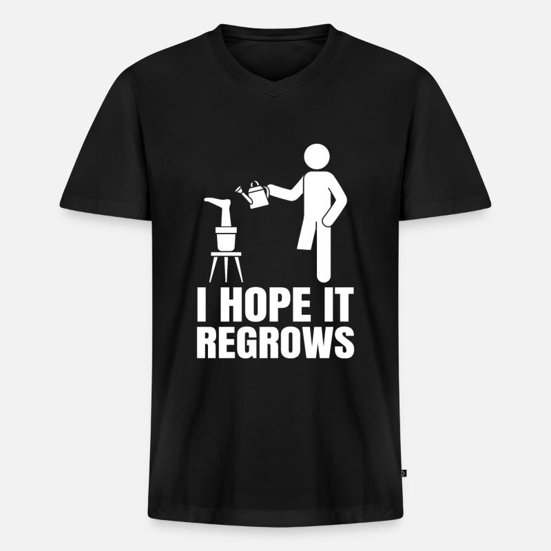 Amputiertes Bein Prothese Geschenk - Männer Premium Bio T-Shirt mit V-Ausschnitt - Schwarz