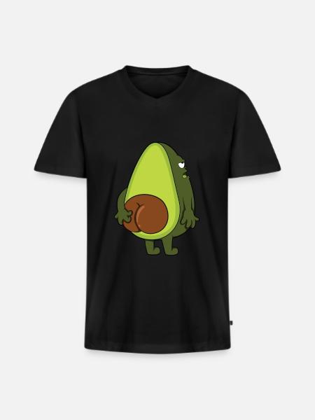Avocado - Men's Premium Organic T-shirt with V-neck - black