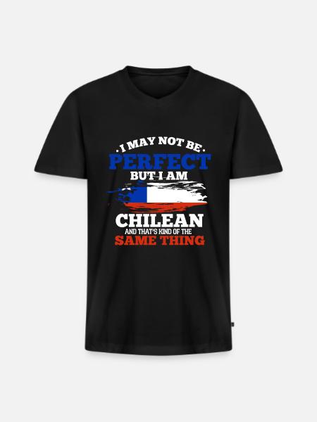 Chile - Men's Premium Organic T-shirt with V-neck - black