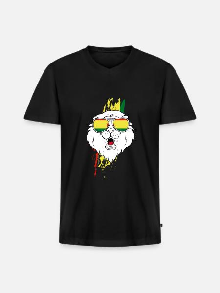 Bolivia - Men's Premium Organic T-shirt with V-neck - black