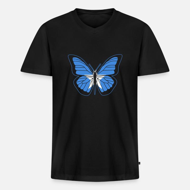 Somalia - Männer Premium Bio T-Shirt mit V-Ausschnitt - Schwarz