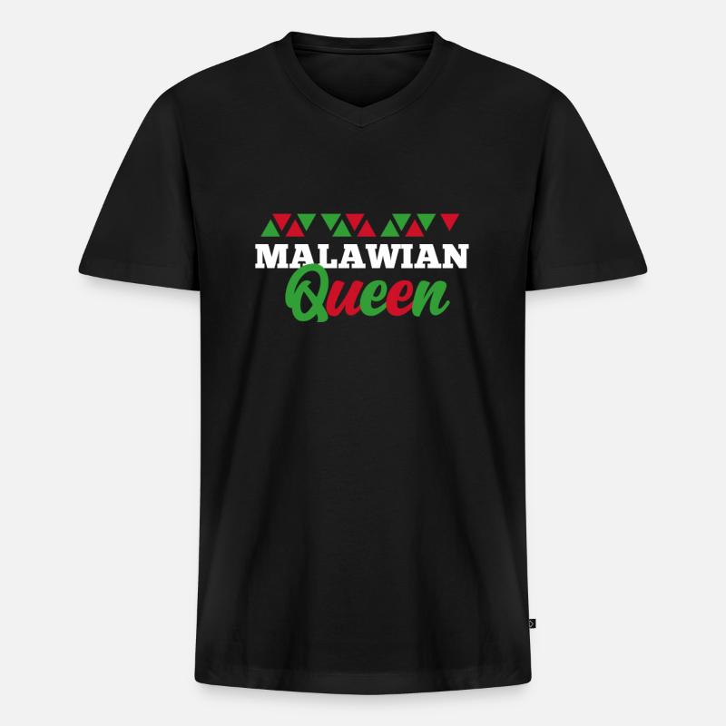 Malawi - Männer Premium Bio T-Shirt mit V-Ausschnitt - Schwarz