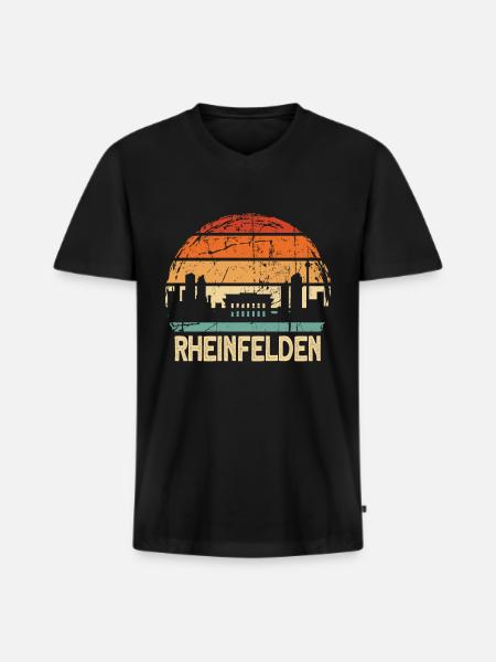 Rheinfelden - Men's Premium Organic T-shirt with V-neck - black