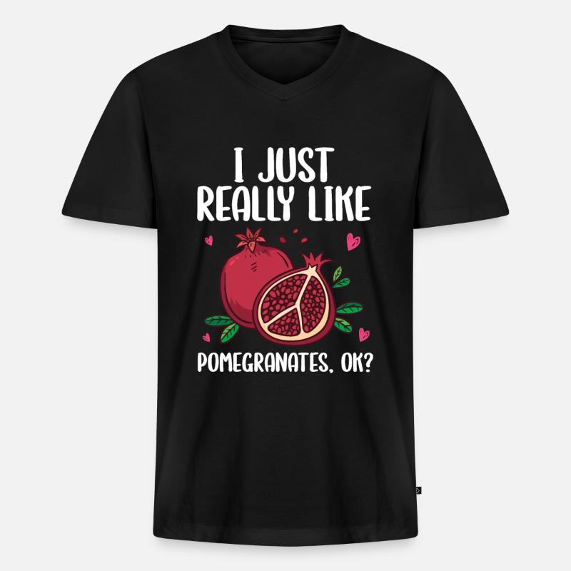 Steak - Männer Premium Bio T-Shirt mit V-Ausschnitt - Schwarz