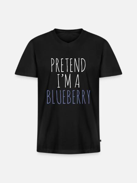 Blauberren Blauberre Geschenk - Männer Premium Bio T-Shirt mit V-Ausschnitt - Schwarz