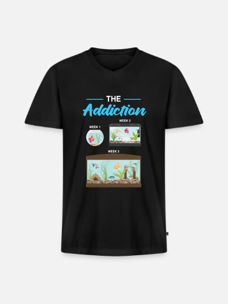 Aquarium - Men's Premium Organic T-shirt with V-neck - black