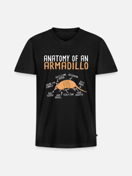 Armadillo Pet Armadillo Gift - Men's Premium Organic T-shirt with V-neck - black