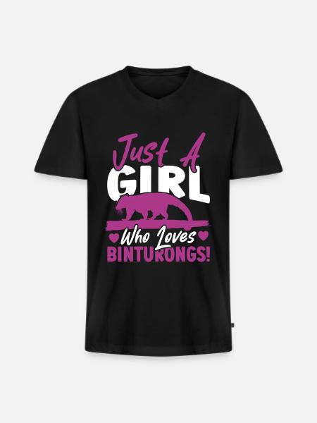 Binturong Bearcat Gift - Men's Premium Organic T-shirt with V-neck - black