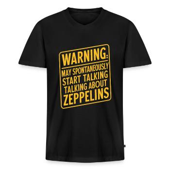 Luftschiff Zeppelin Geschenk - Männer Premium Bio T-Shirt mit V-Ausschnitt - Schwarz - Vorne - Nico (187cm)