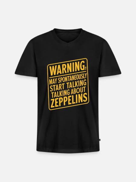 Luftschiff Zeppelin Geschenk - Männer Premium Bio T-Shirt mit V-Ausschnitt - Schwarz