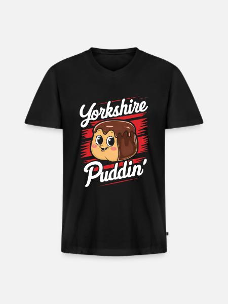 Yorkshire Pudding Geschenk - Männer Premium Bio T-Shirt mit V-Ausschnitt - Schwarz