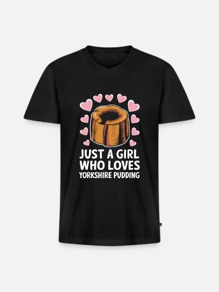 Yorkshire Pudding Geschenk - Männer Premium Bio T-Shirt mit V-Ausschnitt - Schwarz