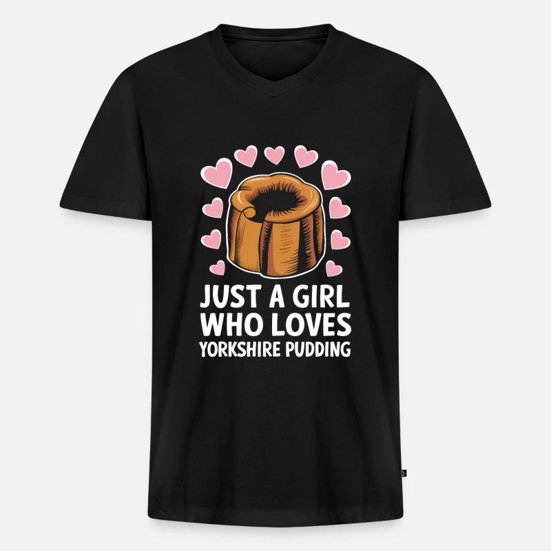 Yorkshire Pudding Geschenk - Männer Premium Bio T-Shirt mit V-Ausschnitt - Schwarz