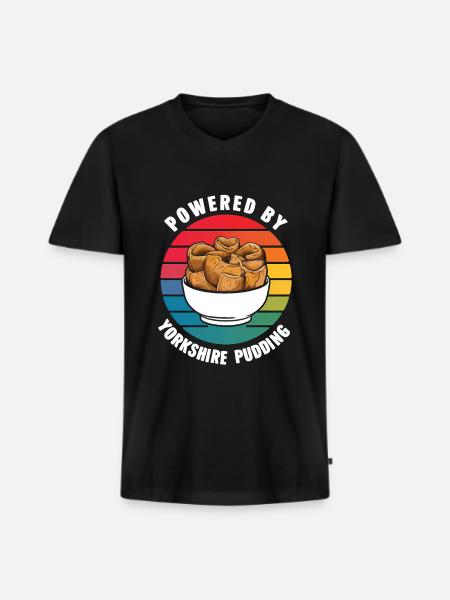 Yorkshire Pudding Geschenk - Männer Premium Bio T-Shirt mit V-Ausschnitt - Schwarz