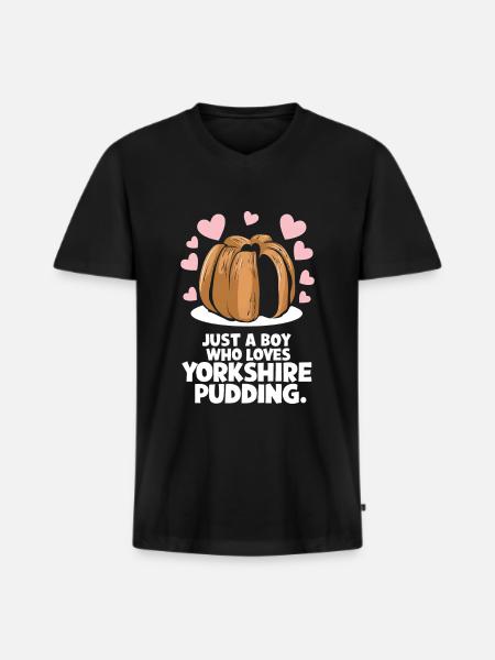 Yorkshire Pudding Geschenk - Männer Premium Bio T-Shirt mit V-Ausschnitt - Schwarz
