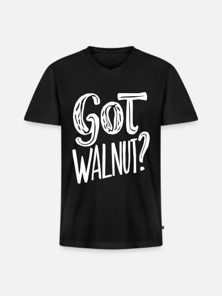Nussbaum - Männer Premium Bio T-Shirt mit V-Ausschnitt - Schwarz