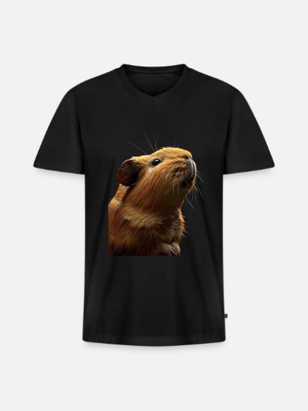 Cobaye - T-shirt encolure en V Premium bio Homme - noir