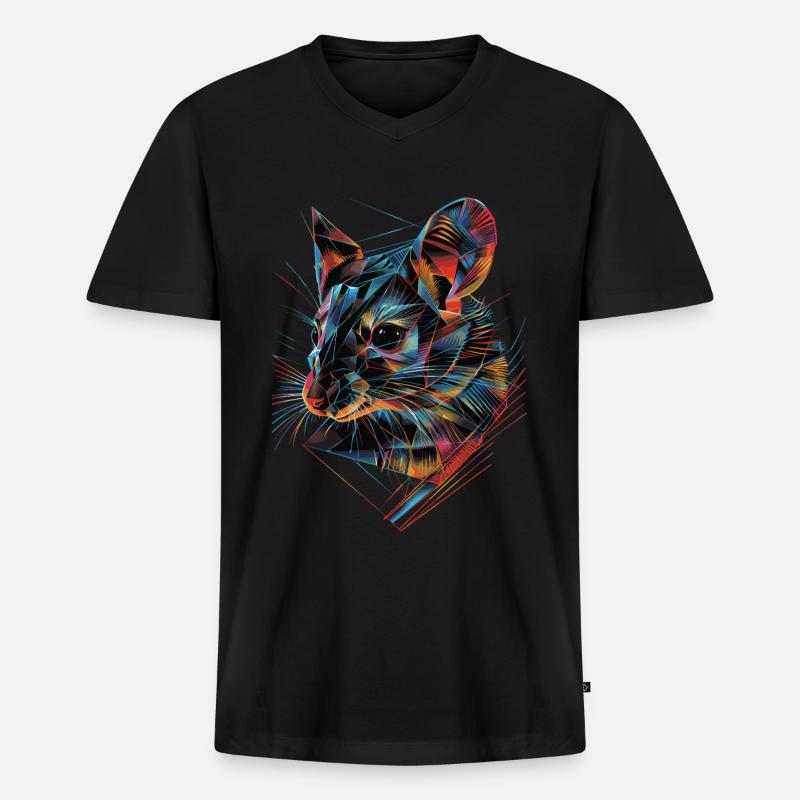 Siebenschläfer - Männer Premium Bio T-Shirt mit V-Ausschnitt - Schwarz