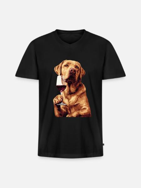Labrador Retriever - Men's Premium Organic T-shirt with V-neck - black