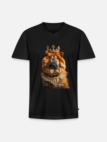 Bouffe - T-shirt encolure en V Premium bio Homme - noir