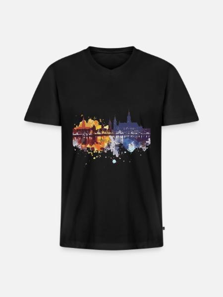 Nimègue (Nimègue) - T-shirt encolure en V Premium bio Homme - noir