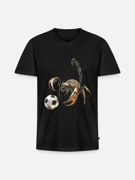 Skorpion - Männer Premium Bio T-Shirt mit V-Ausschnitt - Schwarz