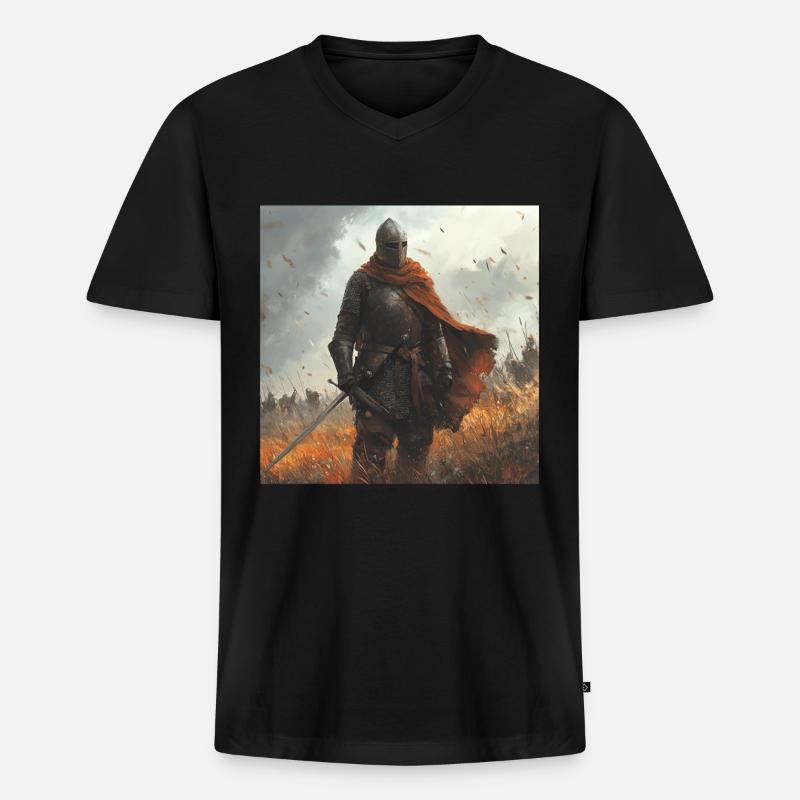 Legionär - Männer Premium Bio T-Shirt mit V-Ausschnitt - Schwarz