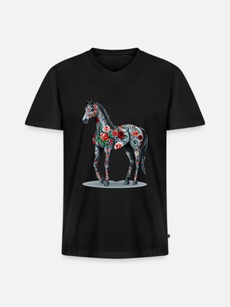 Arabisch - Männer Premium Bio T-Shirt mit V-Ausschnitt - Schwarz
