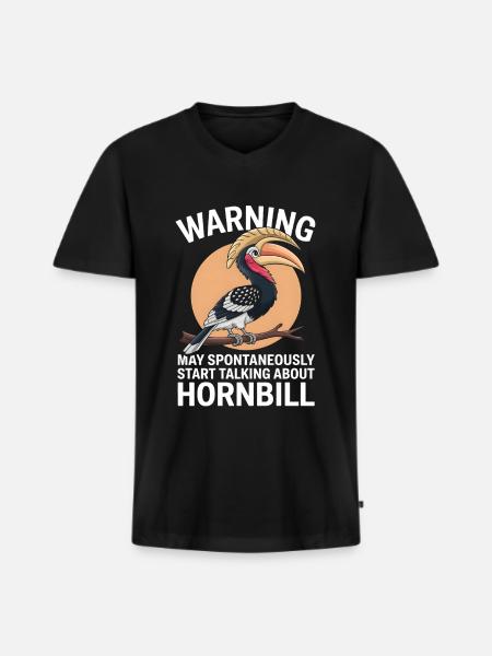 Nashornvogel - Männer Premium Bio T-Shirt mit V-Ausschnitt - Schwarz
