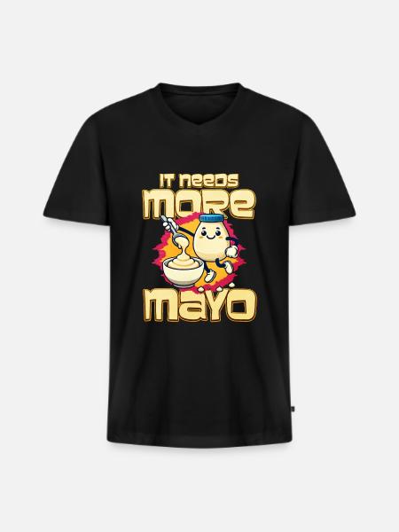 Mayonnaise - Männer Premium Bio T-Shirt mit V-Ausschnitt - Schwarz