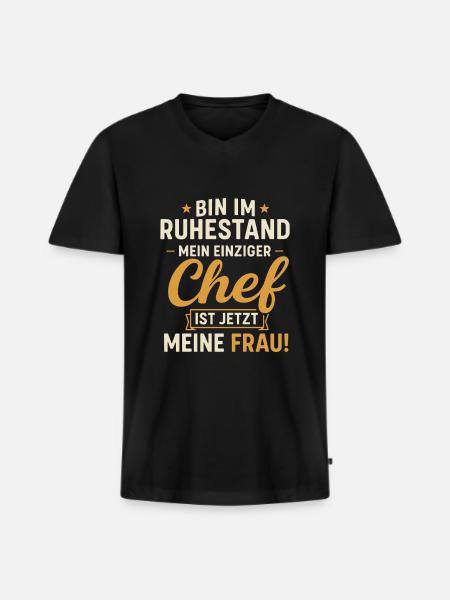 Retirement My Wife - Men's Premium Organic T-shirt with V-neck - black