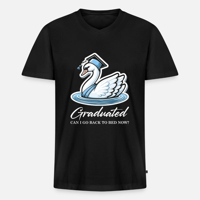 Hochschulabsolvent Abschluss Absolvent - Männer Premium Bio T-Shirt mit V-Ausschnitt - Schwarz