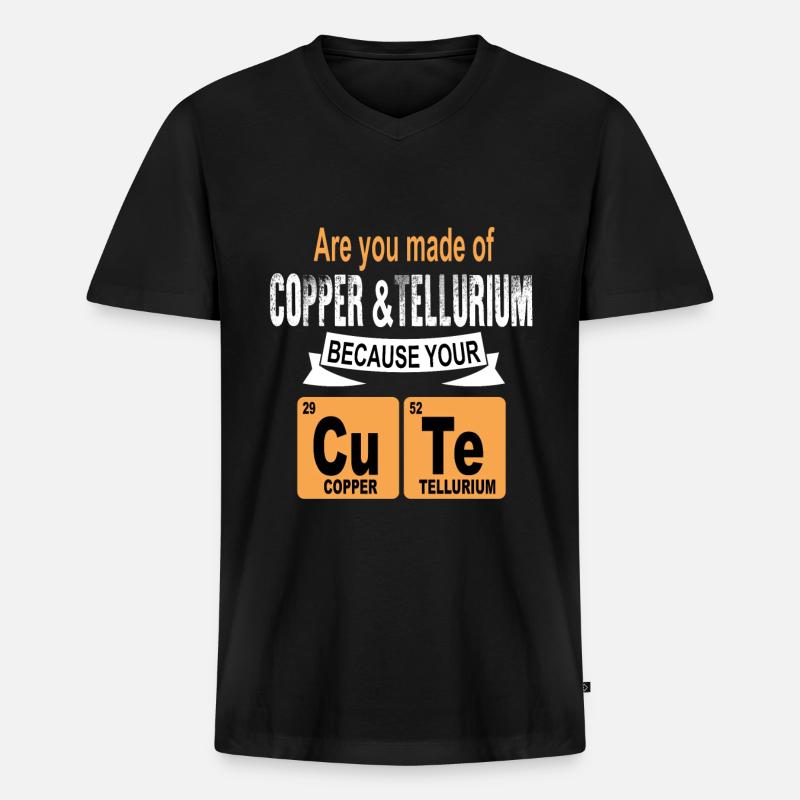 Cu Te - Männer Premium Bio T-Shirt mit V-Ausschnitt - Schwarz