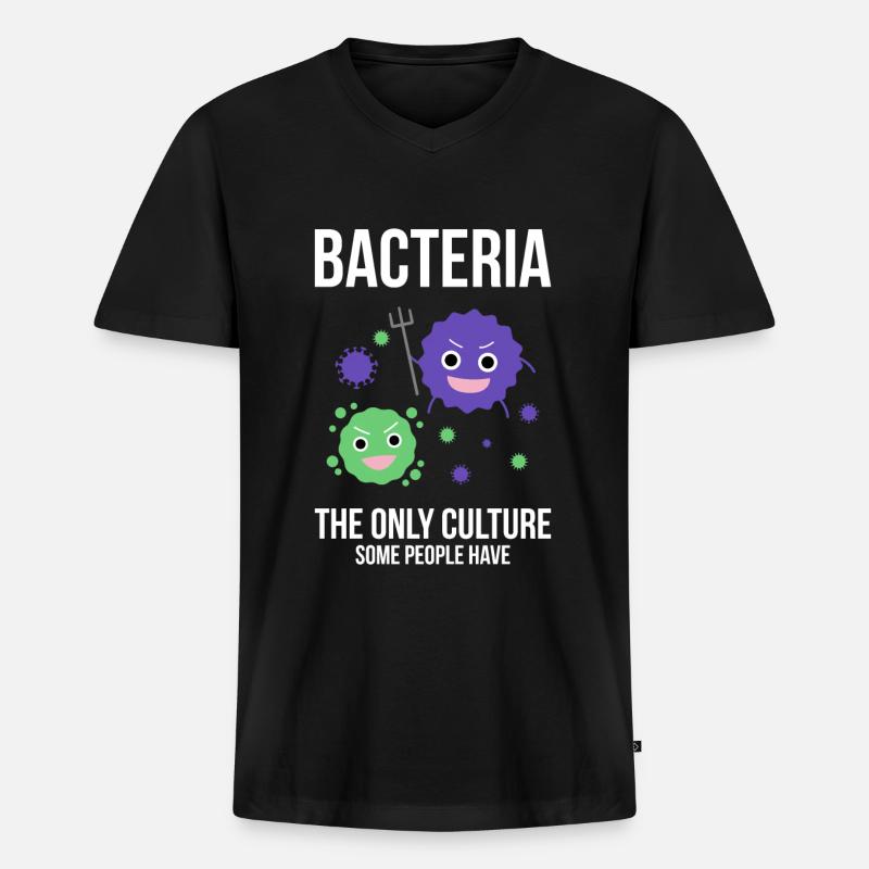 Bakterien - Männer Premium Bio T-Shirt mit V-Ausschnitt - Schwarz