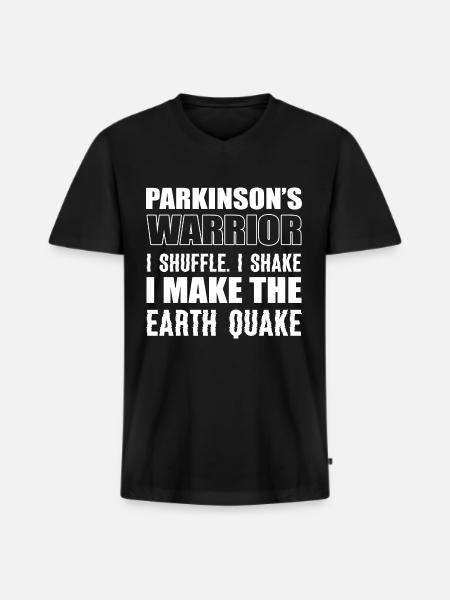 Parkinsons Krieger. Krieger Gift - Männer Premium Bio T-Shirt mit V-Ausschnitt - Schwarz